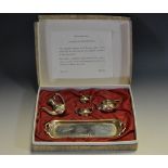 A cased miniature coffee service by DH&S Birmingham