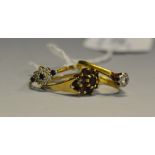 A 9ct gold dress ring;