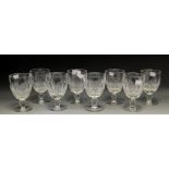 Waterford crystal Colleen pattern - a set of eight red wine glasses