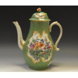 A Worcester baluster coffee pot and cover,