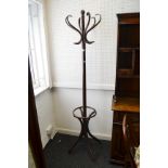 An early 20th century bent wood freestanding hat/coat stand