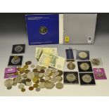 Medal and Coins - a Queen Elizabeth II Good Service Medal,