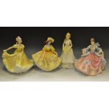 A Royal Doulton figure Sunday Best HN2206; Rebecca HN2805; Anita HN3766;