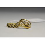 A 9ct gold rope twist ring; other 9ct gold rings 6.