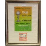 Matlock Town V Scarborough, Empire Stadium Challenge Trophy programme and ticket stub,