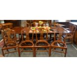 A set of ten Hepplewhite style mahogany dining chairs