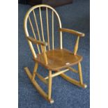 An elm and beech rocking chair.