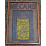 An early tinplate Mecano Polish advertising sign