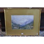 H Mary Dale Alpine Landscape signed, watercolour,