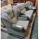 A modern three piece suite by Classic comprising three seat settee and two armchairs.