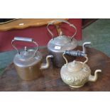 Two 19th century copper kettles;