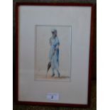 French School (early 20th century) An Art Deco Lady of Fashion indistinctly signed, watercolour, 16.