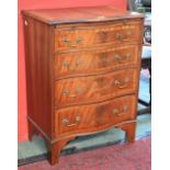 A George III style mahogany serpentine bachelor's chest,