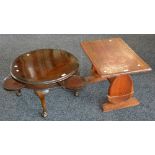 A Chippendale style circular low occasional table,