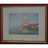 Knox Ship in Harbour signed, dated 1930,