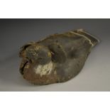 A 19th century canvas decoy or lure, as wood pigeon,