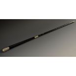 A Victorian silver mounted ebonised conductor's baton,