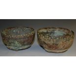 Antiquities - an Ancient verdigris patinated bronze offertory bowl, probably Luristan,