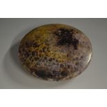 A 19th century Derbyshire Blue John shaped paperweight,