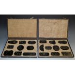 A set of ten Chinese scholar's ink stones, of various forms,