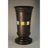 A 19th century Ashford type marble flared cylindrical spill vase,
