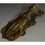 A Victorian gilt brass novelty desk clip, J & E Ratcliff, Patentees, Birmingham,