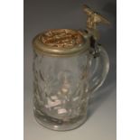 A German clear tankard,