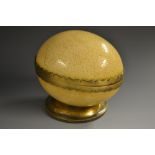 A 19th century Renaissance Revival gilt-metal mounted ostrich egg casket,