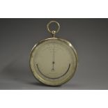 An early 20th century travelling pocket holosteric barometer, 6.