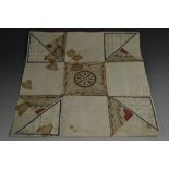 An unusual late 18th/early 19th century lady's ink MS six-fold parlour game,