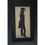 English School (early 19th century), full-length silhouette, George Scarl Elsworth, Clare Hall,