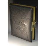 A late Victorian leather photograph album,