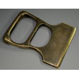 A 19th century brass marking or cutting tool, possibly for a draper,