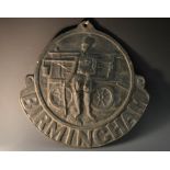 A 19th century Birmingham fire insurance wall plaque,