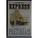 Media/Militaria - Boer War - a late Victorian a news vendor's stand three-fold poster,