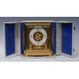 A Jaeger-Le Coultre Atmos VIIIR mantel clock, the perpetual gilt brass movement,