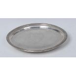 A George III silver oval teapot stand,