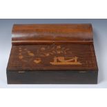 A 19th century Italian marquetry writing box,