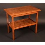 A 19th century shaped rectangular deck table, bobbin turned X shaped legs,