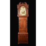 A William IV/Victorian oak and mahogany longcase clock, the 33.