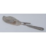 A 19th century Russian silver mechanical fish slice,