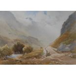 Harold Gresley (1892 - 1967) Llanberis Pass signed, watercolour,