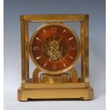 A Jaeger-Le Coultre Atmos Classic V mantel clock, the perpetual gilt brass movement,