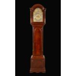 A George II mahogany longcase clock, 29cm arched brass dial inscribed Ogden, Darlington,