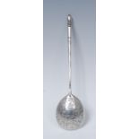 A Russian silver spoon,