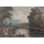 J** Cunliffe (late 19th century) The Thames, Near Henley signed, titled, watercolour,