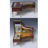 A 19th century French novelty musical workbox, as a grand piano,