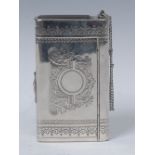 A 19th century Russian silver rectangular combination tobacco box and vesta,