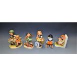 Goebel Pottery - a Hummel figures, Donkey and boys,