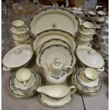 Ceramics - a Royal Doulton Albany pattern eight place setting dinner service to include dinner